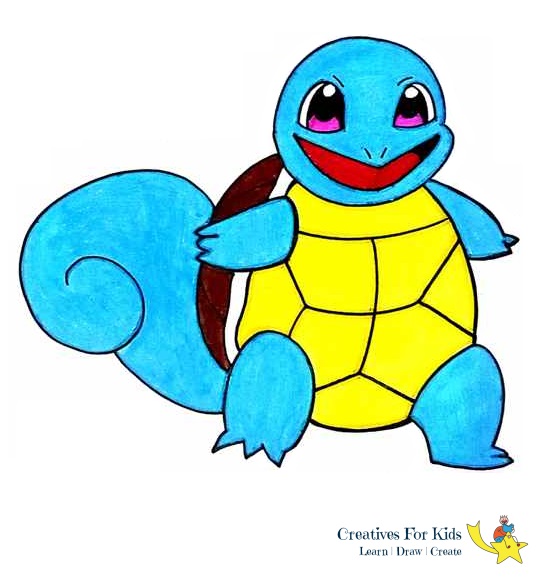 558x580 How To Draw Squirtle Step
