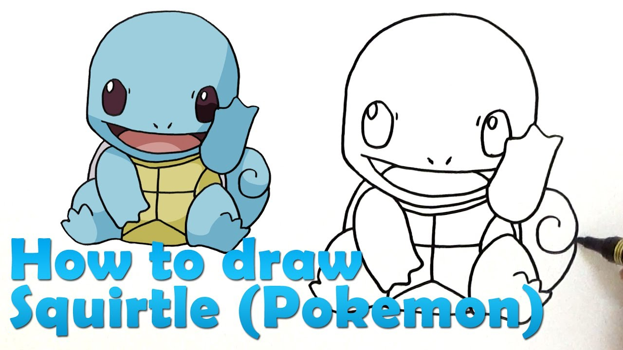 1280x720 Cute Squirtle Drawing