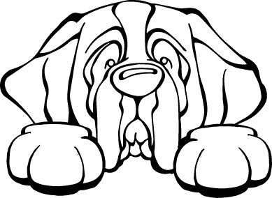 389x284 Saint Bernard Paws Decal Dog Breeds Saints, Dogs, Decals