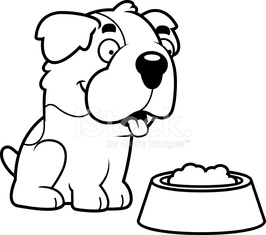 266x235 Cartoon Saint Bernard Food Stock Photos