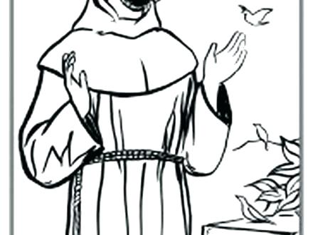 440x330 St Francis Of Assisi Coloring Pages St Of Coloring Pages