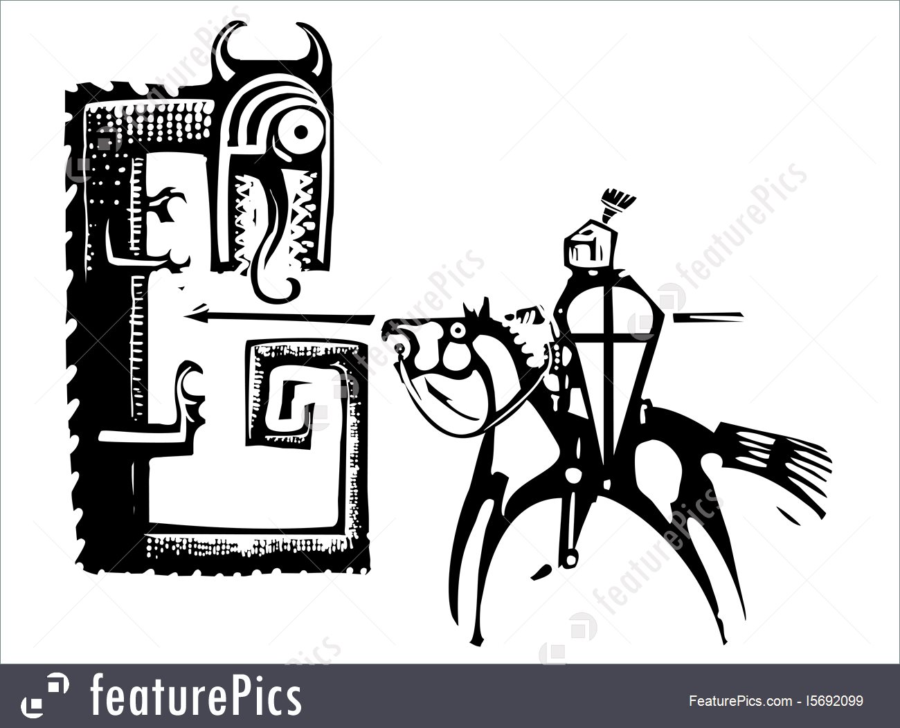 1300x1052 Illustration Of Saint George And The Dragon