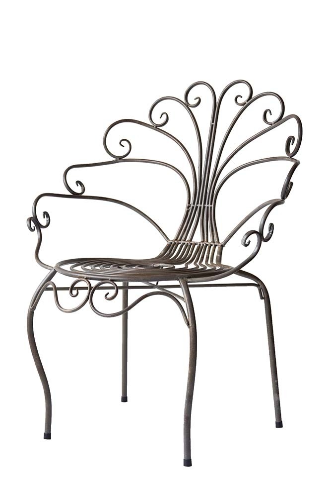 667x1001 Distressed Style Metal Garden Chair Rockett St George