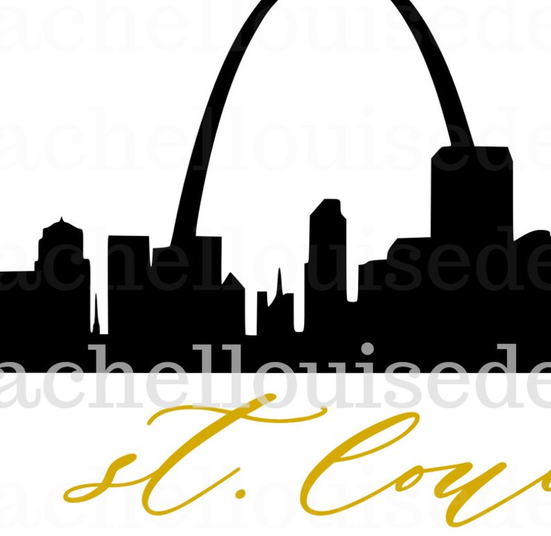 794x772 St Louis Skyline Dxf For Cricut And Etsy