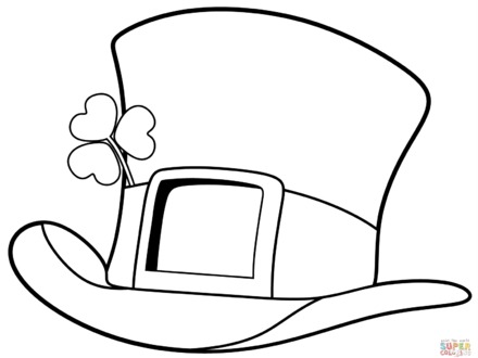 440x330 saint patrick day coloring pages, st patrick day top hat