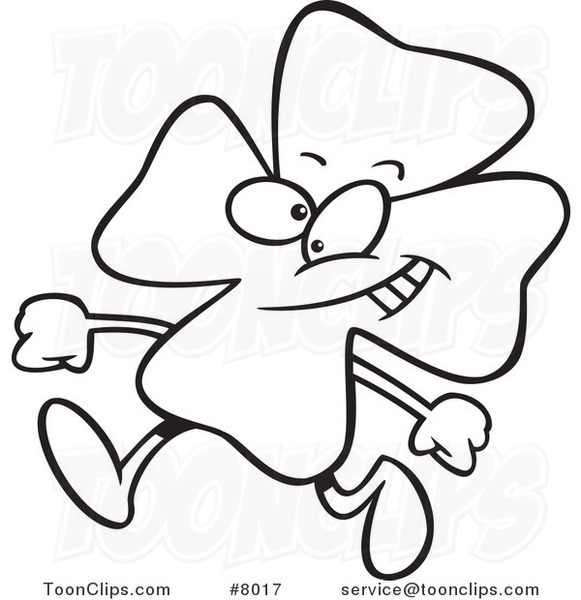 581x600 Cartoon Black And White Line Drawing Of A Walking St Patricks Day