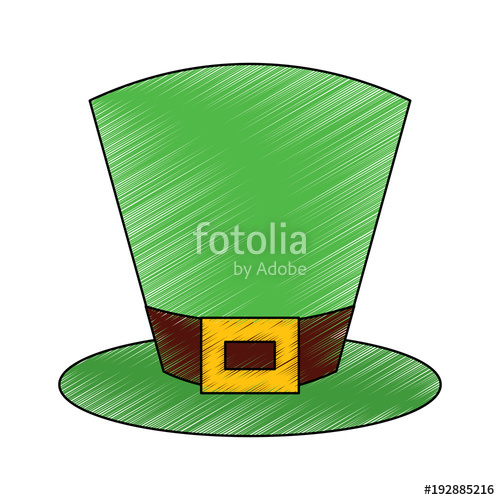 500x500 Green Hat Leprechaun For St Patricks Day Vector Illustration