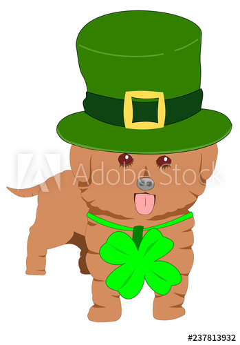 349x500 Drawing Of A St Patricks Day Dog