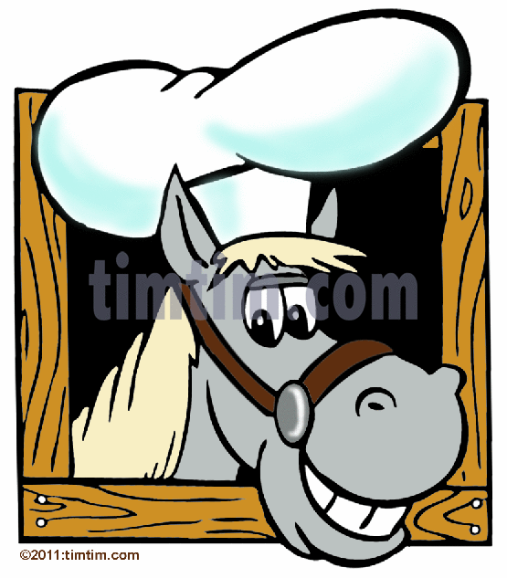 555x633 Free Drawing Of Horse Chef From The Category Cooking Food Drink