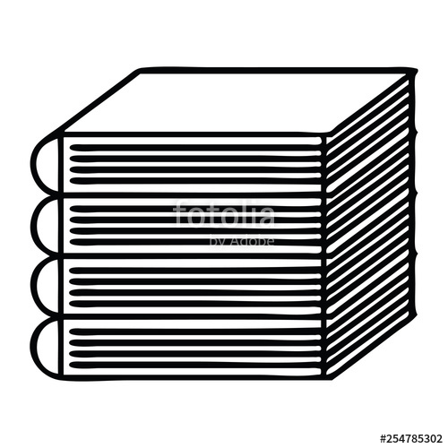 500x500 Line Drawing Cartoon Stack Of Books Stock Image And Royalty Free