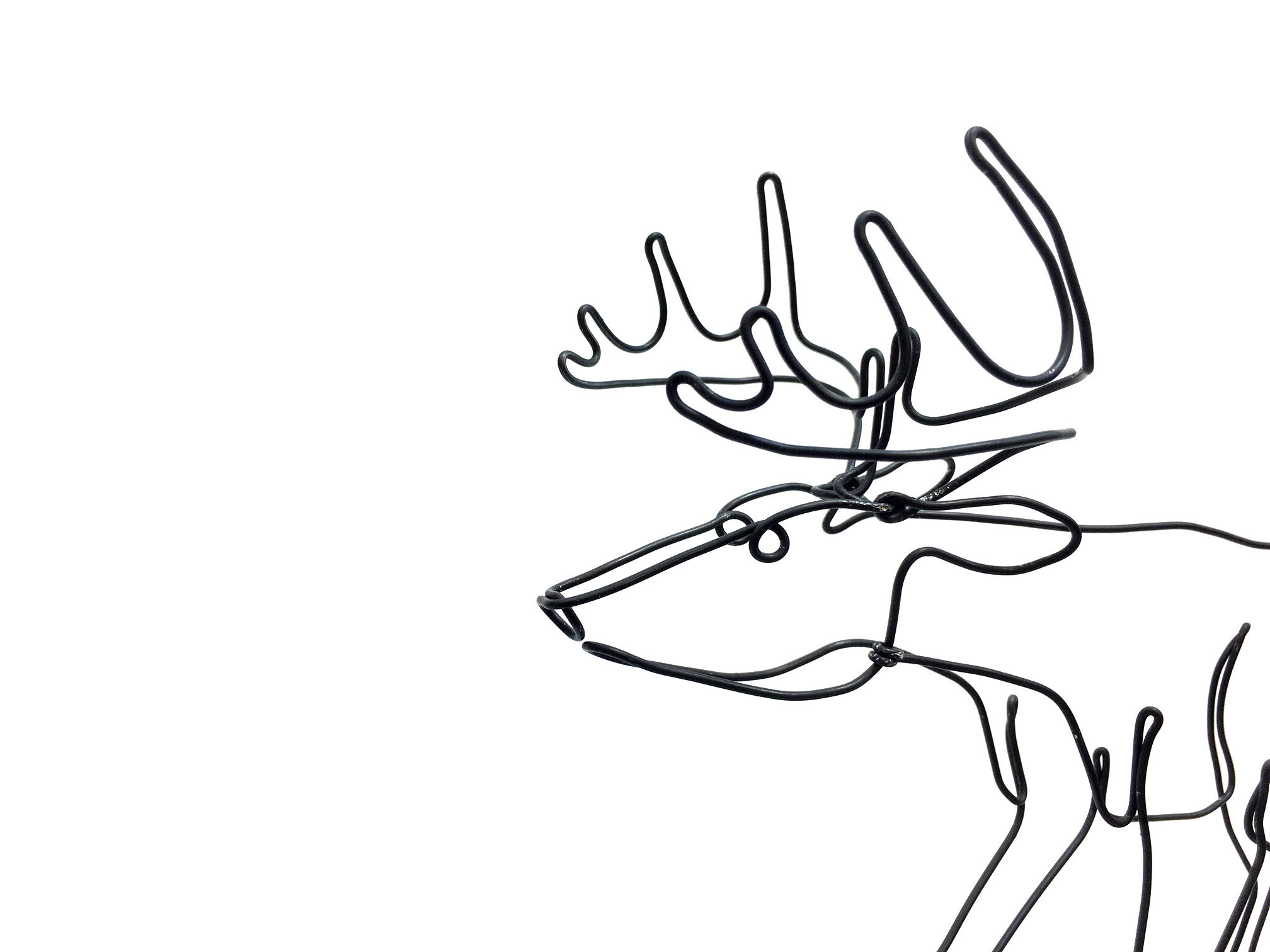 2016x1512 deer art buck wire sculpture minimal art stag wire art etsy