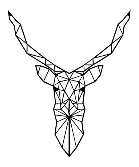 452x543 Wallity Black Stag Head Geyik Wall Art Zulily