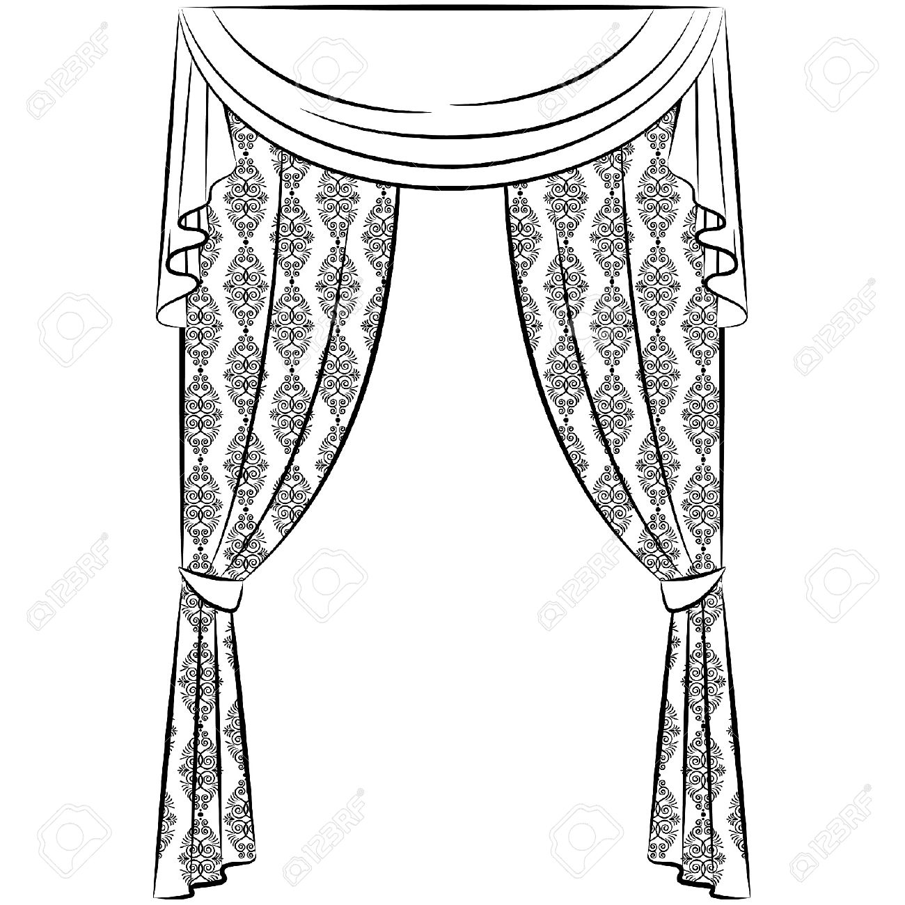 1300x1300 Stage Drawing Closed Curtain For Free Download