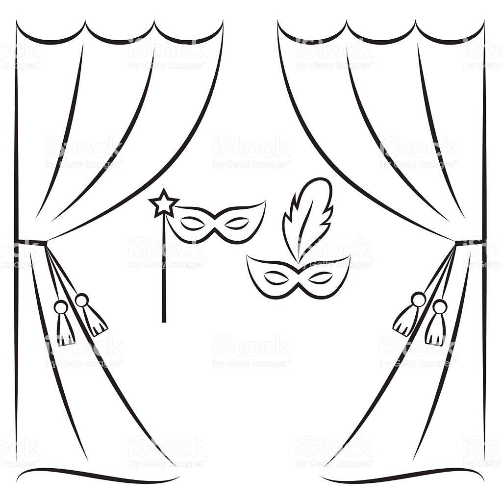 1024x1024 Astounding Stage Curtains Drawing Blue Background Africa