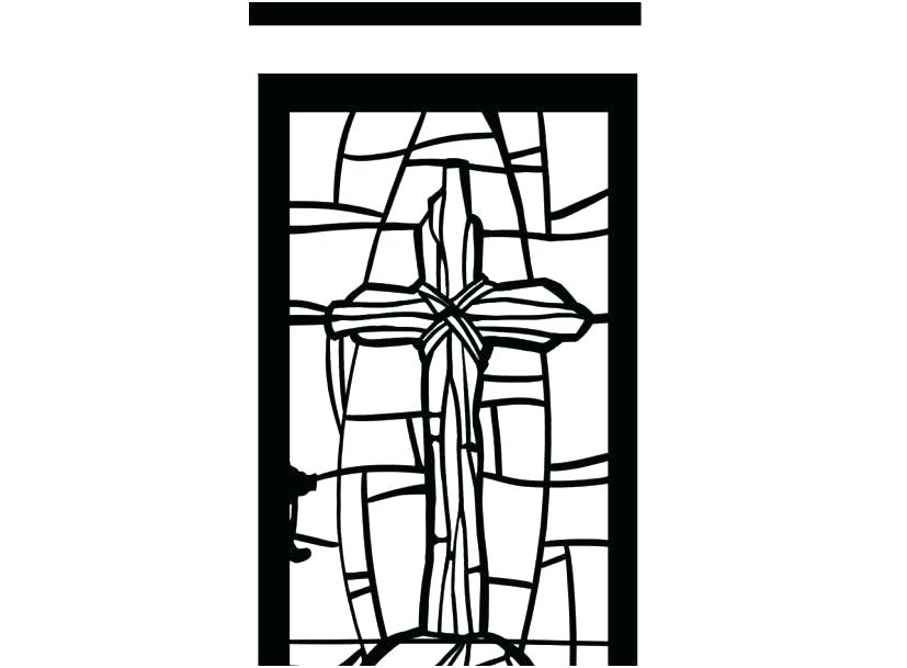 827x609 Coloring Pages For Adults Easy Online Free Stained Glass Window