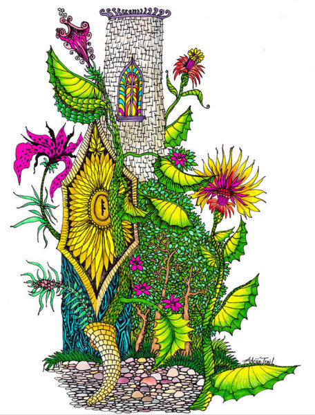 456x600 Stained Glass Window Drawings Fine Art America