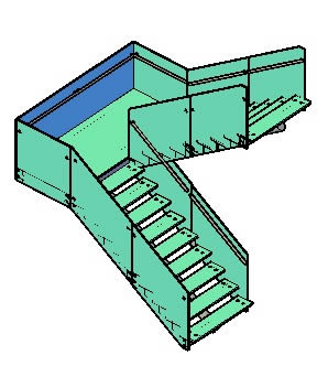 298x332 Staircase Glass In Autocad Cad Download