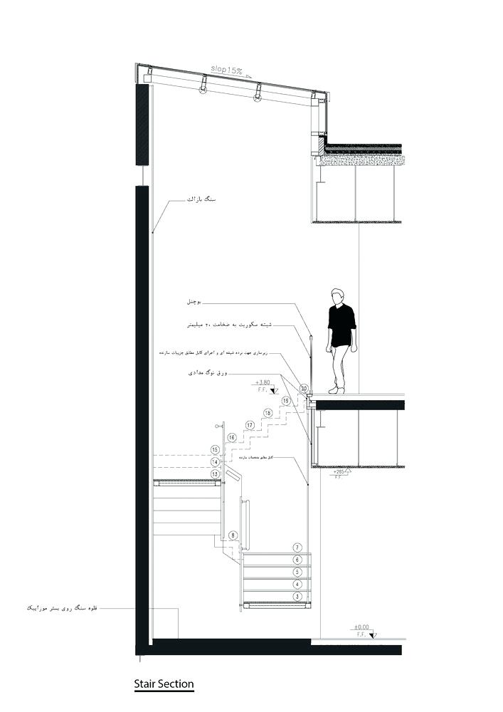 707x1000 Stair Section Stairs Detail Drawing Dwg