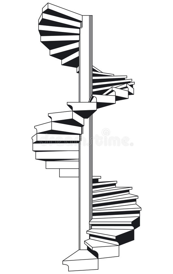 570x900 Collection Of Free Stairs Clipart Spiral Stair Amusement
