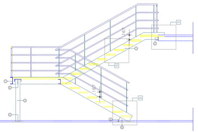 400x267 safety fire fighting stairs, stairs for mezzanine, steel
