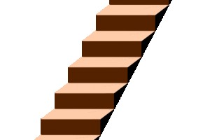 300x200 Wood Stairs Wood Steps Isolated On White Background Drawing