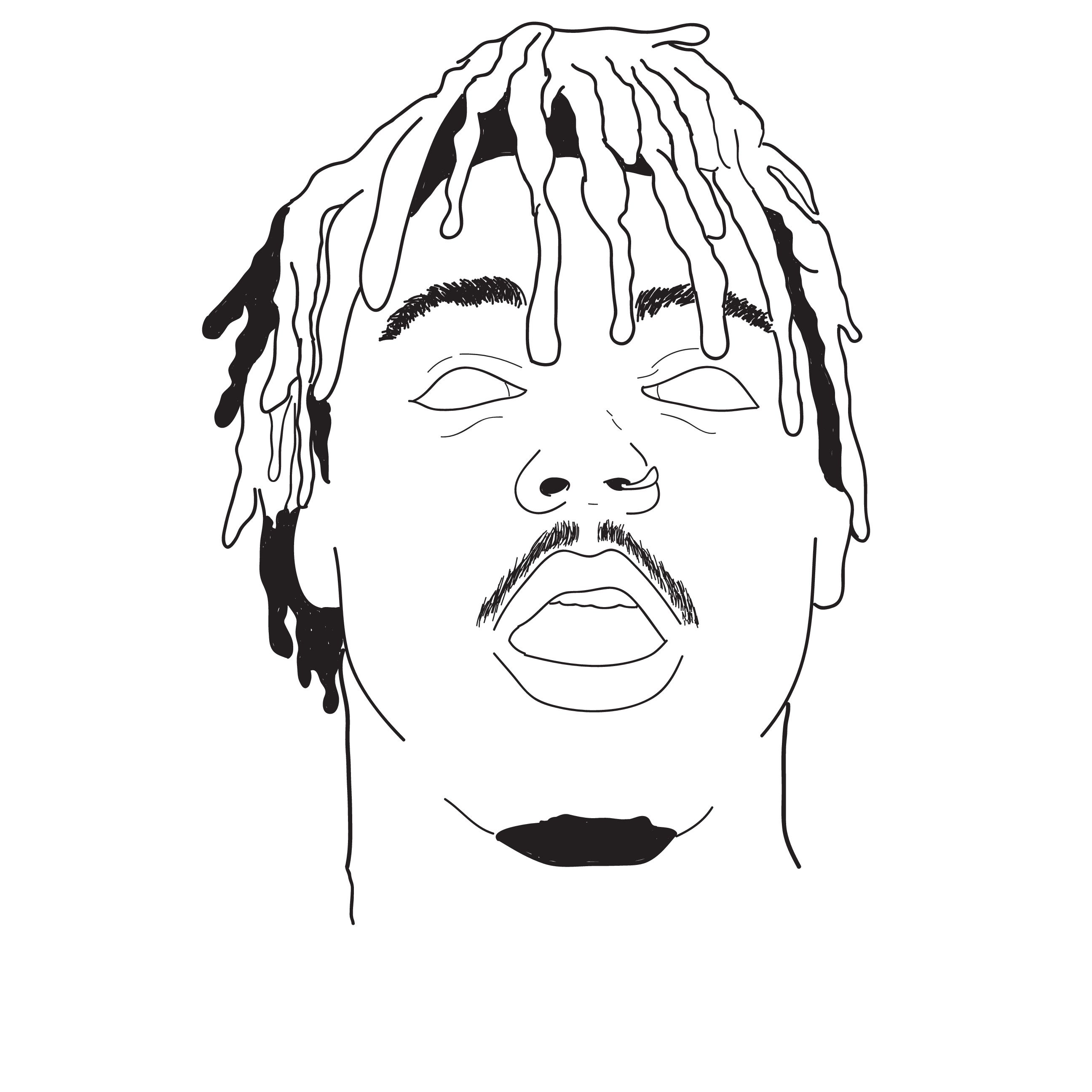 2592x2592 juice wrld a r t d r a w i n g s in juice, rapper art, art