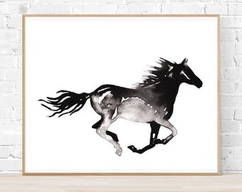 340x270 Black Stallion Art Etsy