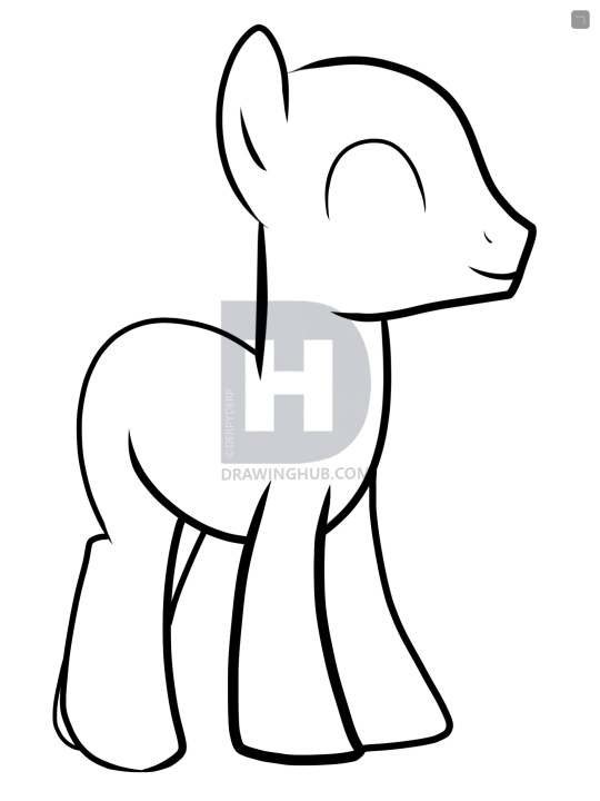 540x720 How To Draw An Mlp Stallion, Step