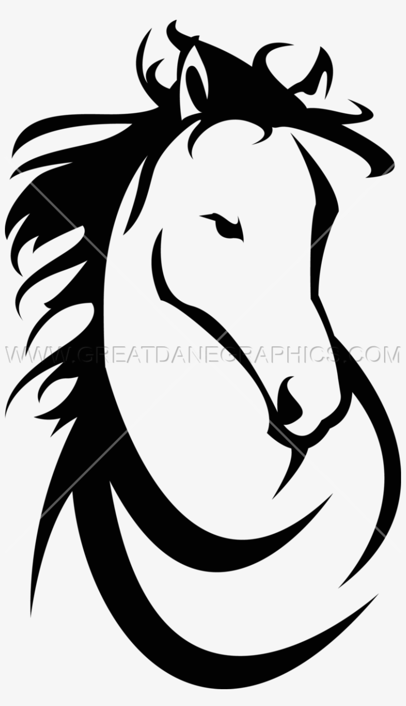 820x1427 Bronco Drawing Stallion