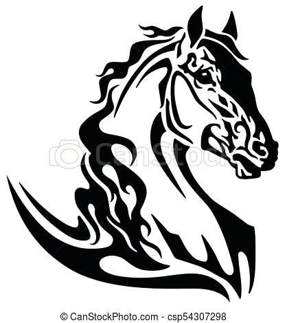 418x470 Mustang Horse Head