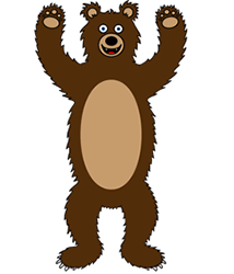 214x250 Cartoon Bear Step