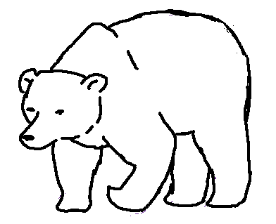 392x319 Standing Bear Outline