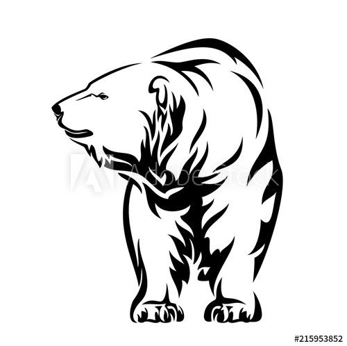 500x498 Standing Polar Bear
