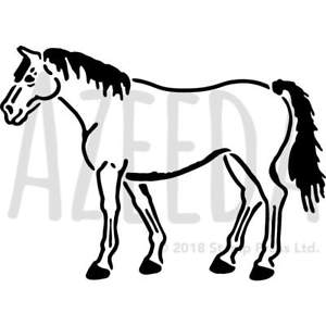 300x300 Large 'standing Horse' Wall Stencil Template