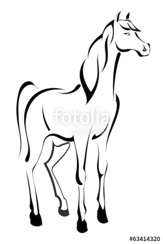 334x500 Tattoo Standing Horse Stock Image And Royalty Free Vector
