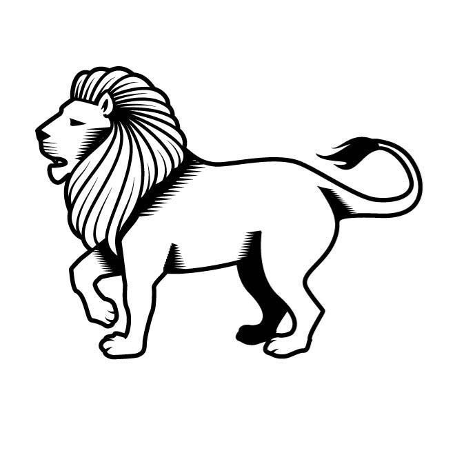 660x660 Lion Standing Proud Decal Car Sticker