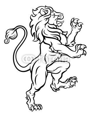 310x400 lion standing rampant heraldic crest buy photos ap images