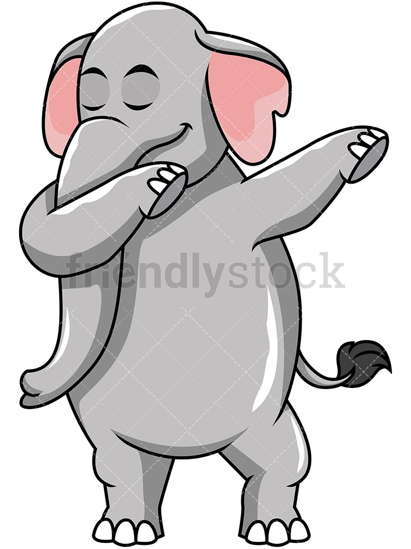 800x1067 Dabbing Elephant Download Cartoon, Vector Clipart, Clip Art