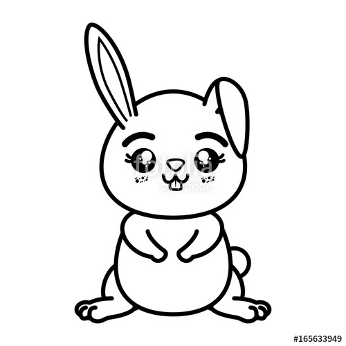 500x500 Isolated Cute Standing Rabbit Stock Image And Royalty Free Vector