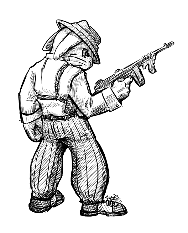 600x743 Mafia Drawing Rabbit For Free Download