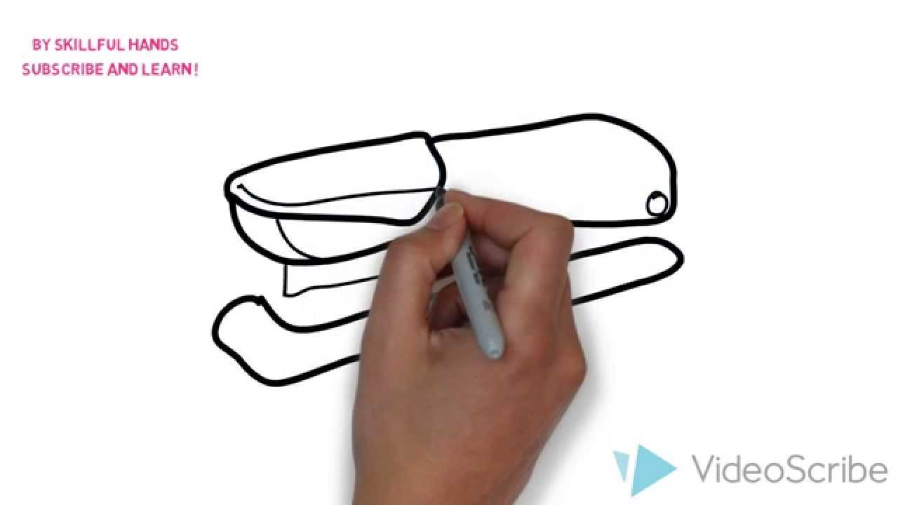 1280x720 how to draw a stapler kak narisovat stepler