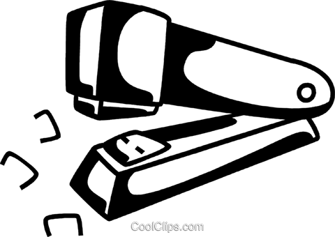 480x340 stapler and staples royalty free vector clip art illustration