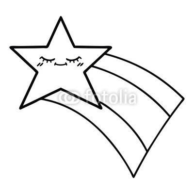 400x400 Line Drawing Cartoon Shooting Rainbow Star Buy Photos Ap