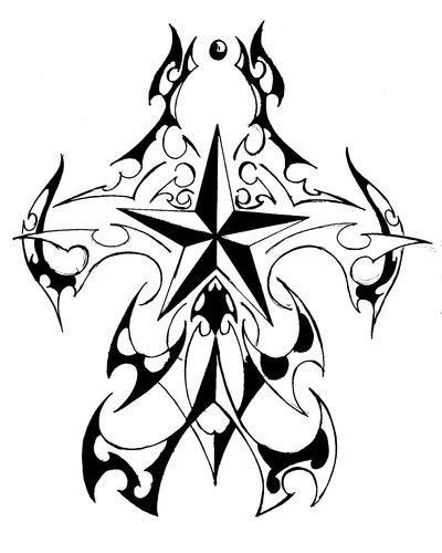 400x500 Big Star Tattoos Drawing Ideas And Designs