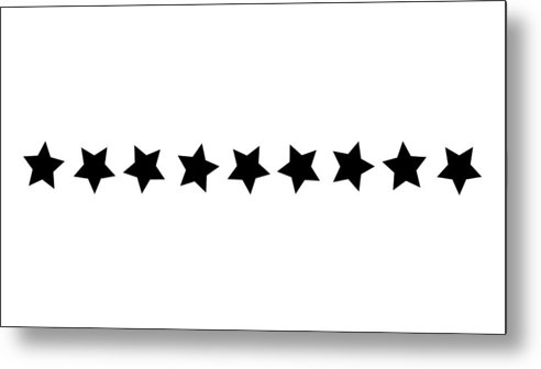 492x336 Star Line Divider Vector Design Footer Modern Border Metal Print