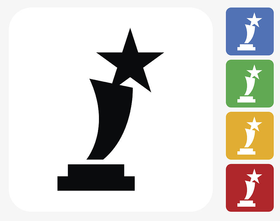 900x710 Star Trophy Icon Flat Graphic Design Drawing