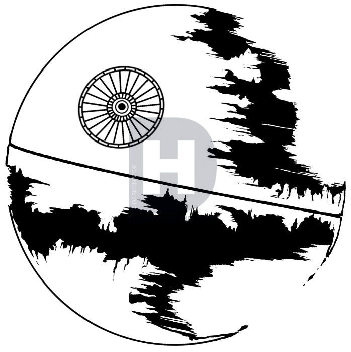 698x699 How To Draw Death Star, Step
