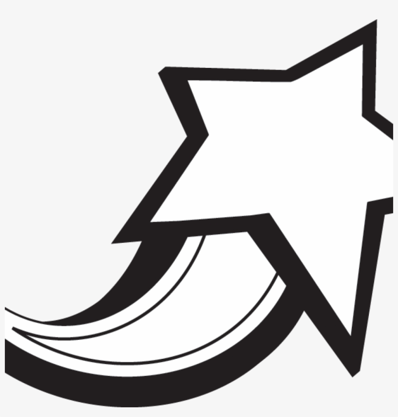 820x860 shooting star clipart black and white shooting star