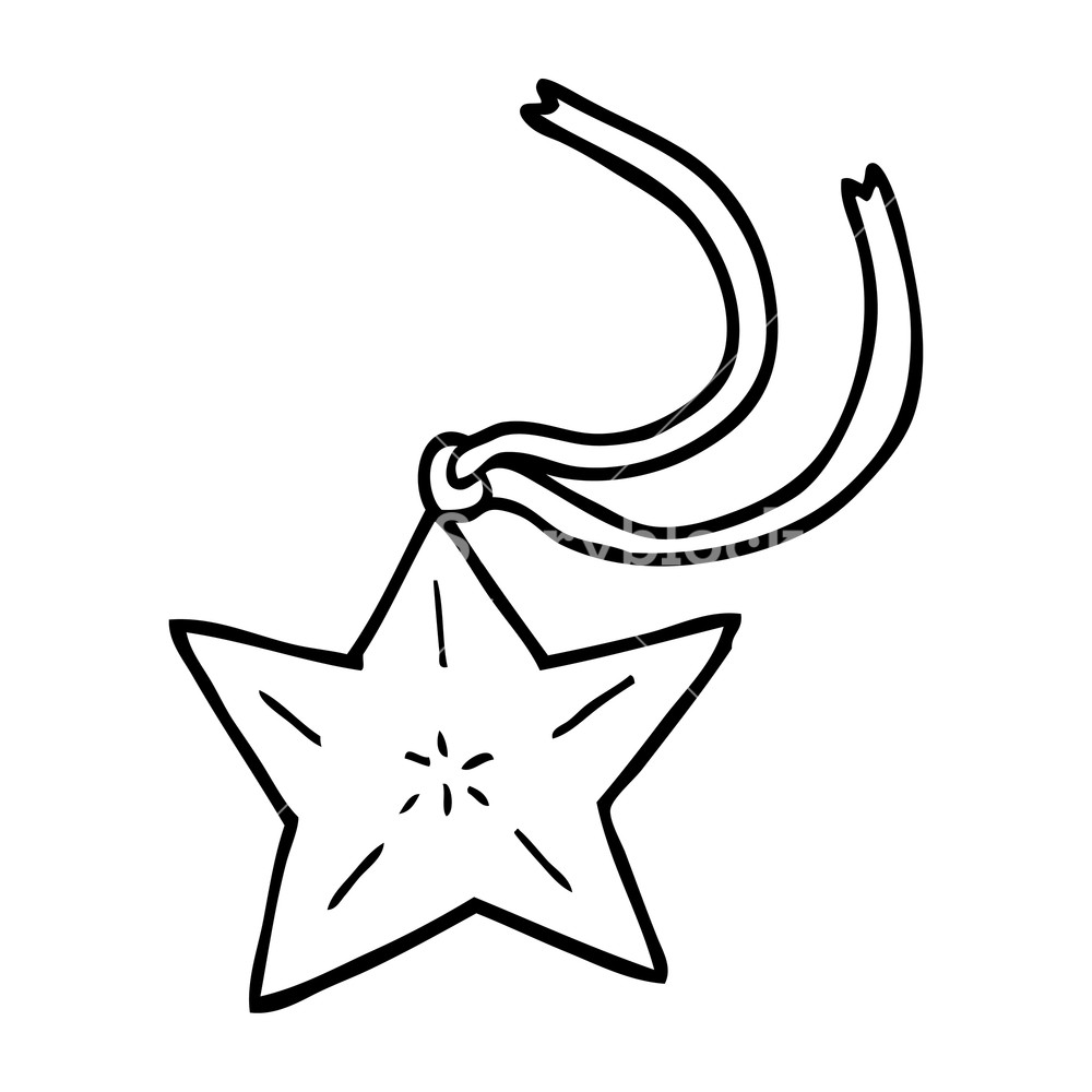 1000x1000 Black And White Cartoon Star Necklace Royalty Free Stock Image