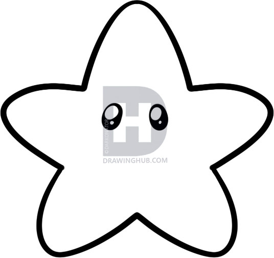 536x506 How To Draw A Star For Kids, Step